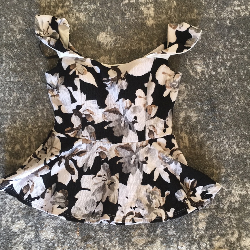 Floral off shoulder blouse